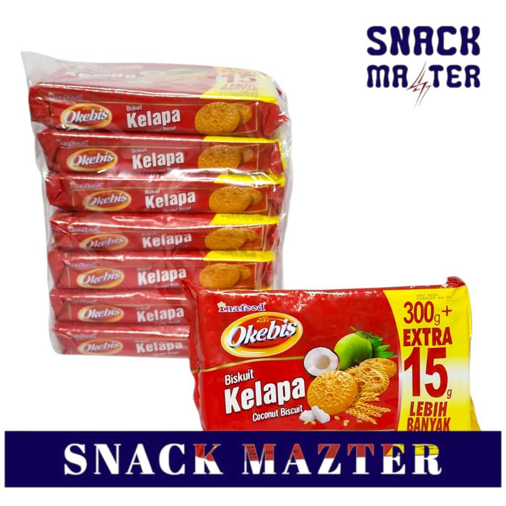 

Okebis Biskuit Kelapa PACK - Netto 300 gr x isi 7 bks