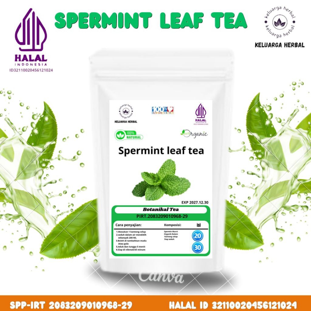 

Keluarga Botanikal Spermint Life Tea Teh Daun Spermint Penghilang Jerawat isi 20 dan 30 teabag | TEA AND TISANE