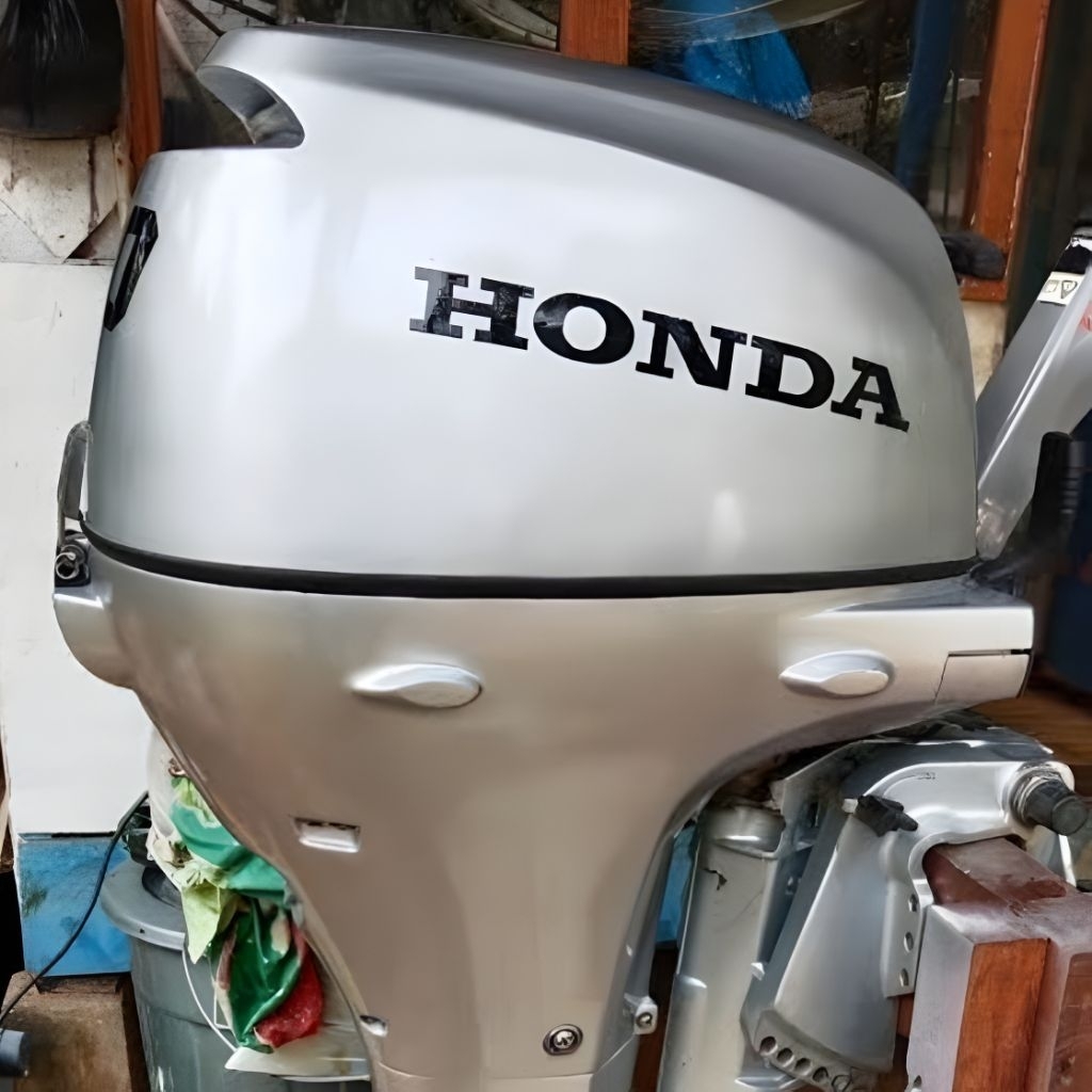 MESIN TEMPEL PERAHU 20 PK HONDA BF20 BEKAS SECOND MESIN PERAHU TEMPEL 4 STROKE