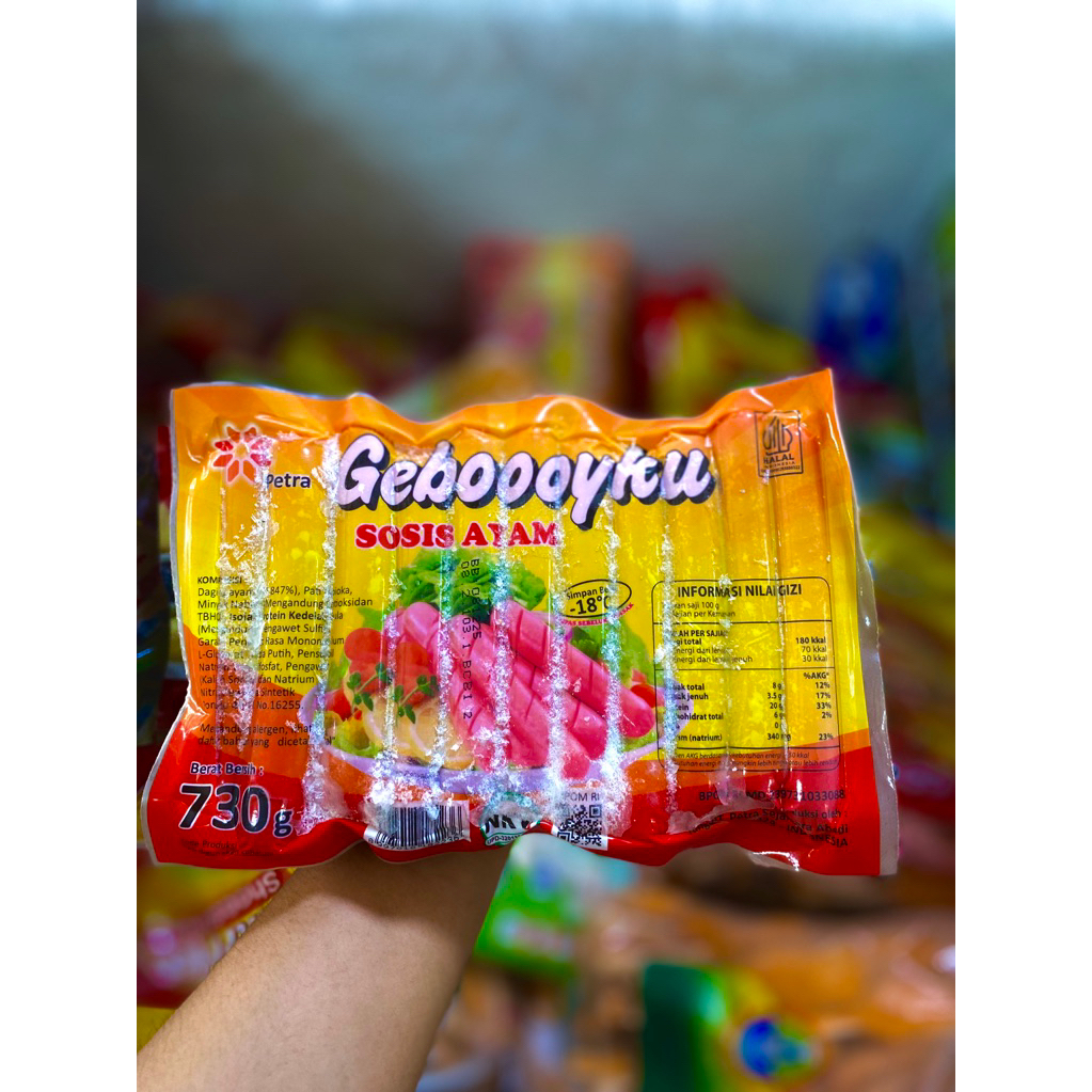 

GEBOOOYKU sosis ayam 730gr / sosis olahan daging ayam frozen