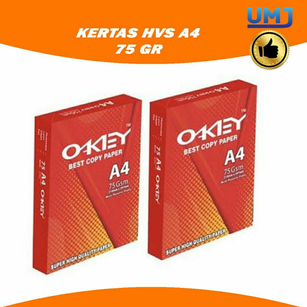 

Kertas HVS A4 75gr merk OKEY
