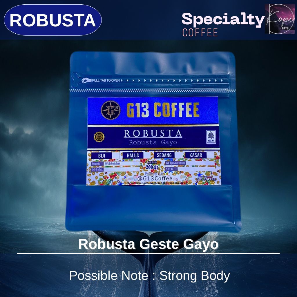 

Robusta Geste Gayo Roasted Bean Biji Bubuk 1 Kg