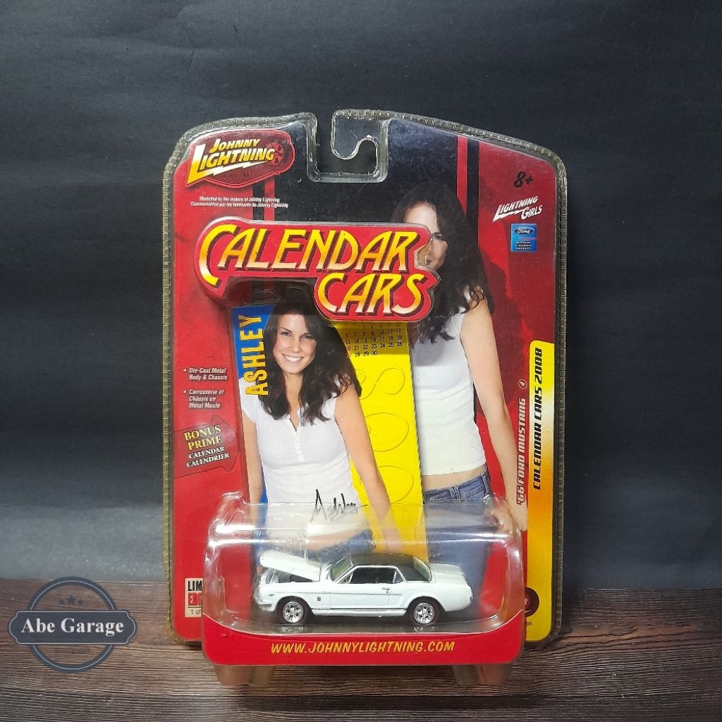 Johnny Lightning 66 Ford Mustang Ashley Model Calendar Cars 2008 '(rare)