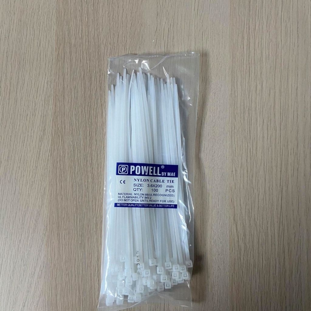 

POWELL KABEL TIES/ CABLE TIE 20 CM (3,6x200mm) PUTIH 100 PCS