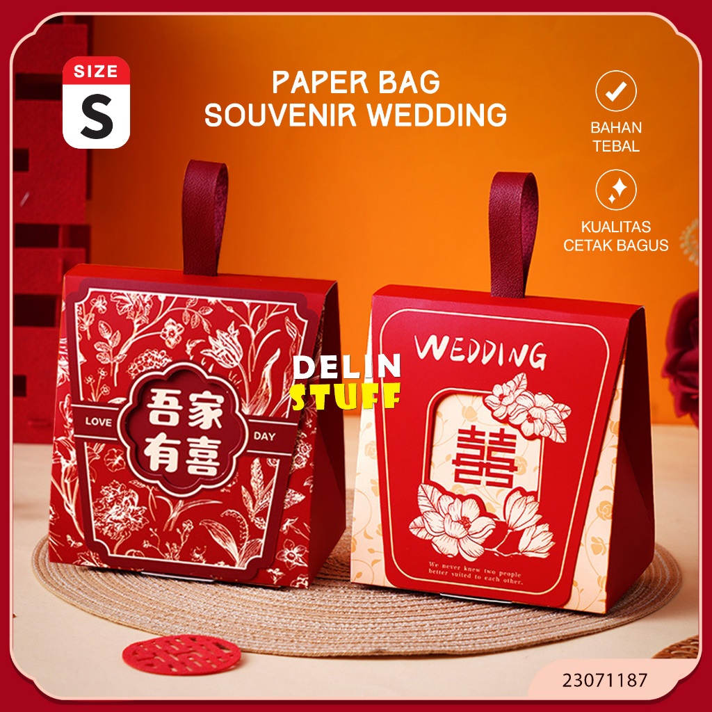 

Paper Bag Wedding Kotak Souvenir Pernikahan Paperbag Souvenir Nikah size S (23071187)