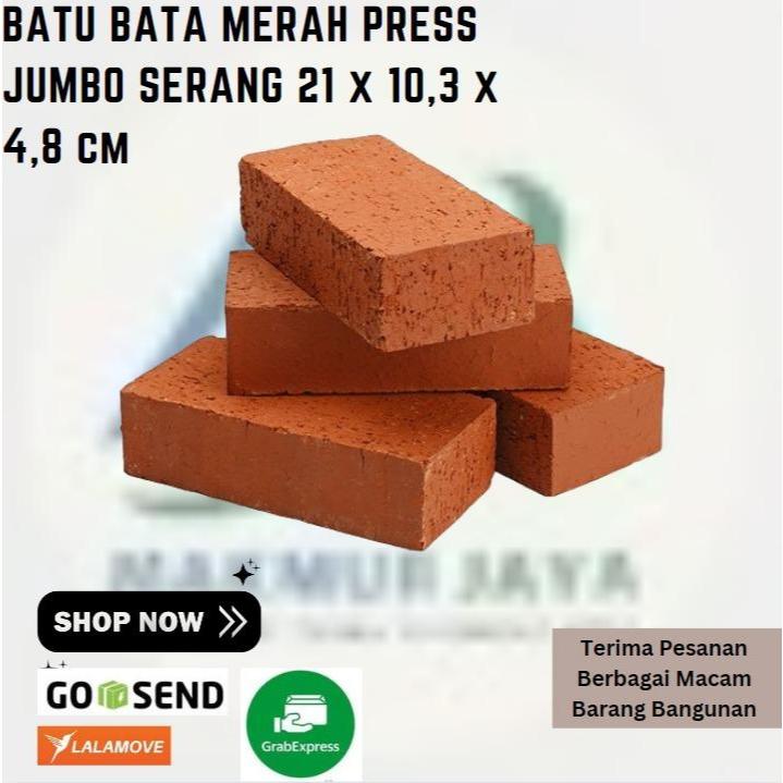 BATU BATA MERAH PRESS JUMBO SERANG 21 x 10,3 x 4,8 cm - Jakarta Barat