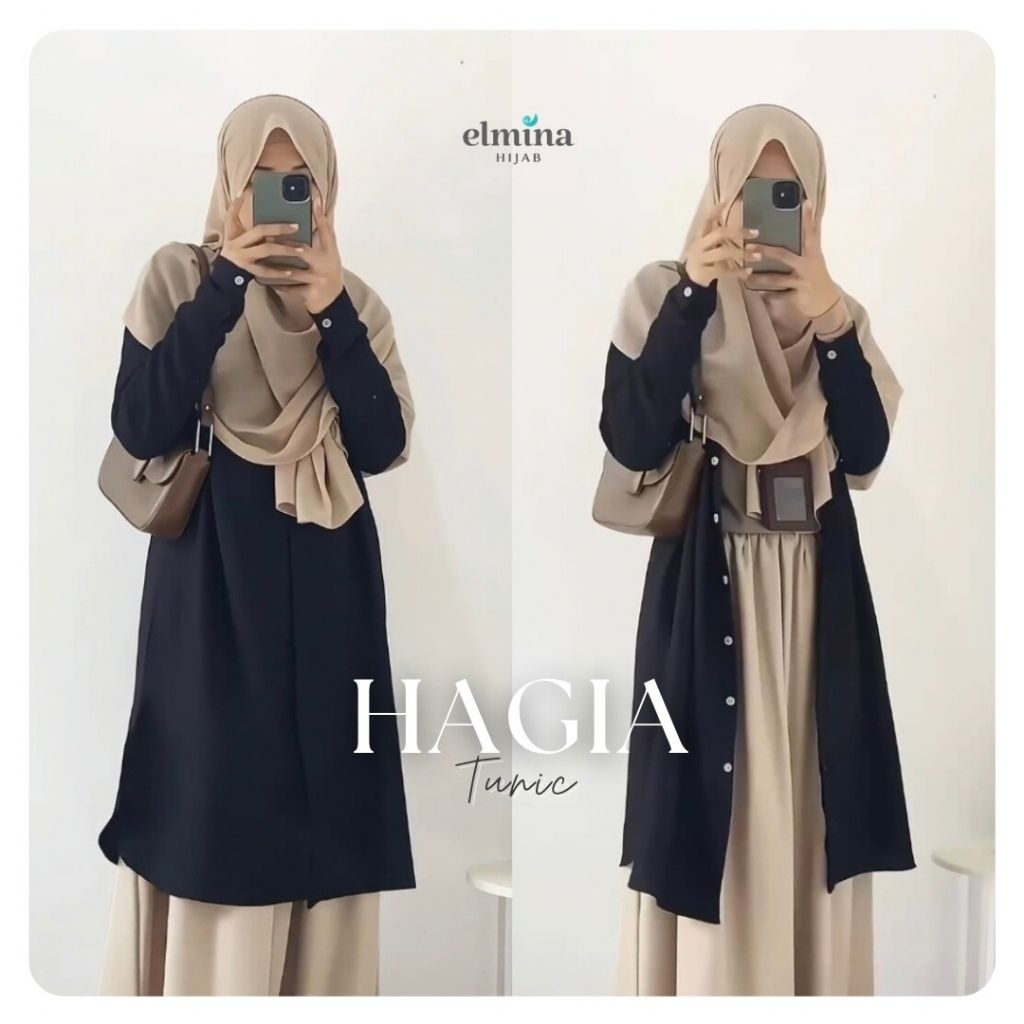 Hagia Tunik Polos By Elmina Indonesia