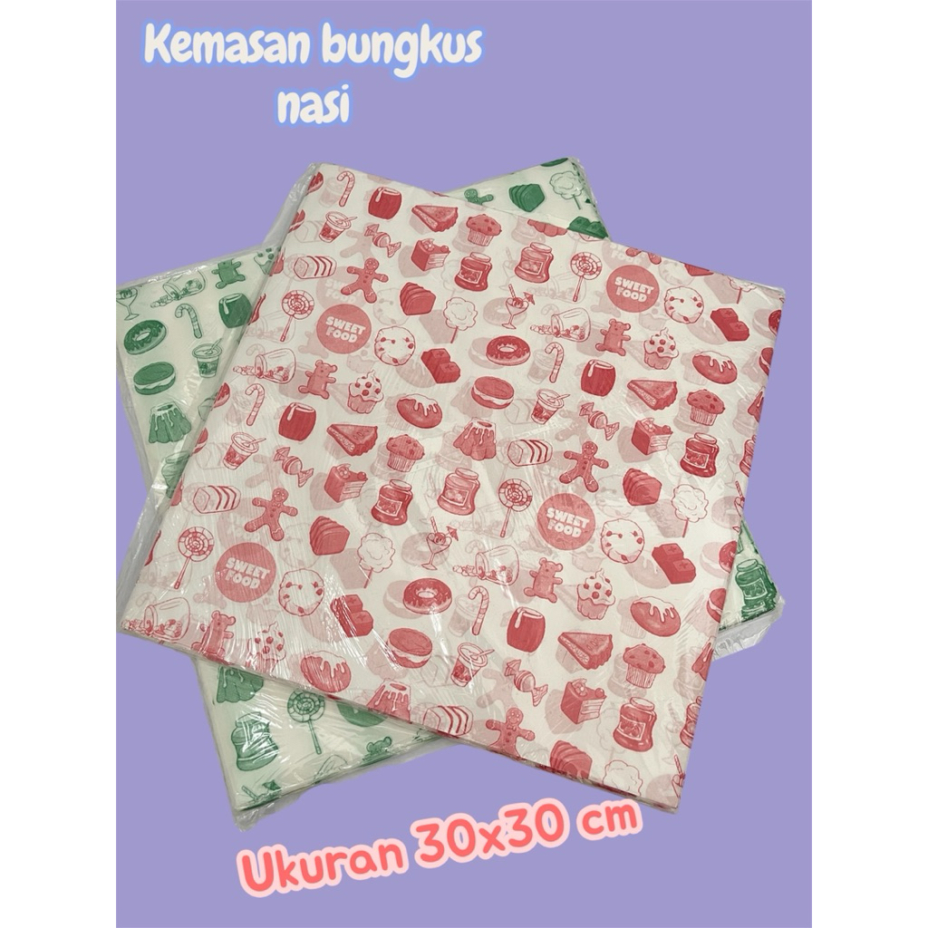 kertas kemasan bungkus nasi paper food rice kertas nasi kfc kertas burger kertas mcD