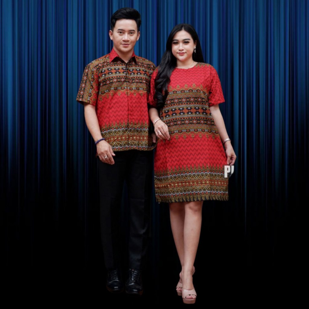 couple dress pasangan M L XL XXL JUMBO couple dress batik natal premium couple dress natal ANJANI