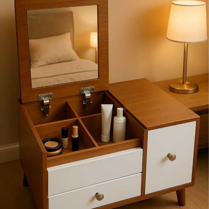 Meja Rias Minimalis/Meja Rias Aesthetic/Meja Rias Lesehan/Meja Rias Kayu Jati