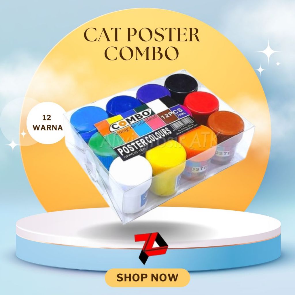 

Cat Poster Combo 12 Warna Ukuran 20ml | 1 Pack = 12 Botol