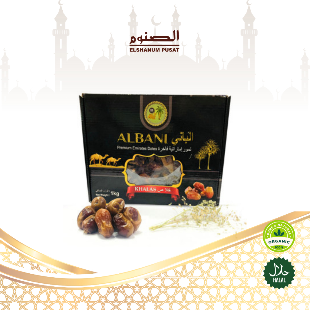 

Kurma Khalas 1kg Premium / Kurma kholas premium al-saad / Elshanum