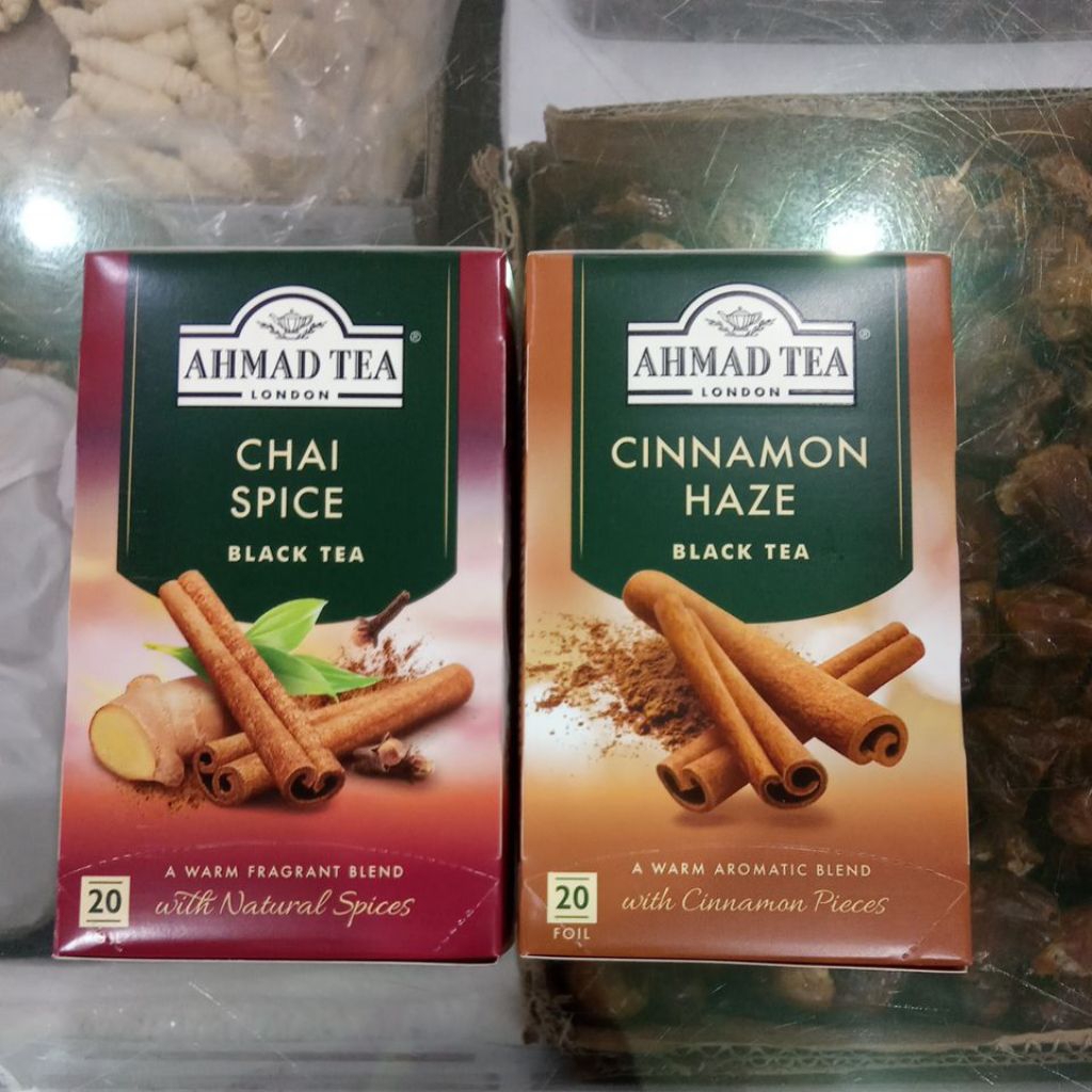 

AHMAD TEA LONDON VARIAN CHAI SPICE, CINNAMON HAZE BLACK TEA ISI 20 PCS 40GR(20X2G)
