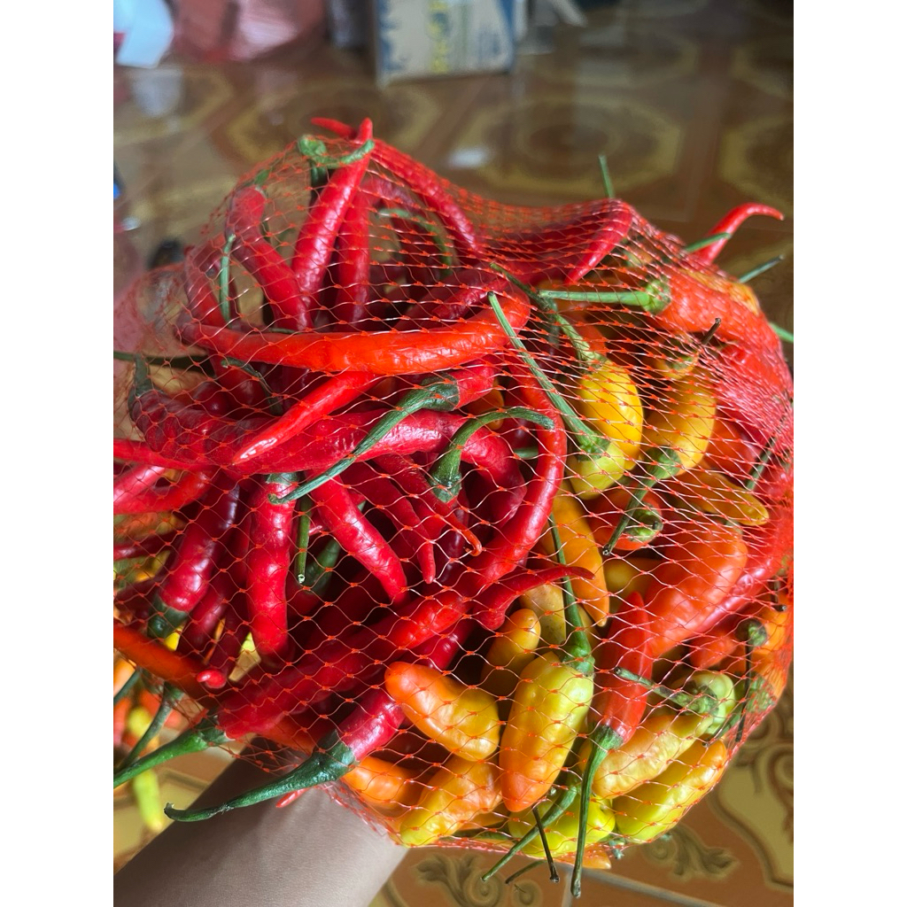 

Cabai Paket mix 250gr cabe rawit + 250gr cabe keriting merah