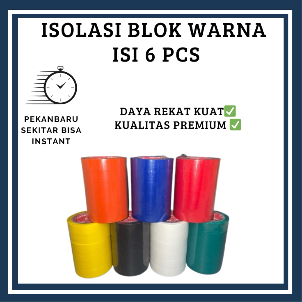 

ISOLASI BLOK WARNA 24 MM 30.000 AN TERMURAH TERLARIS ISI 6 PCS