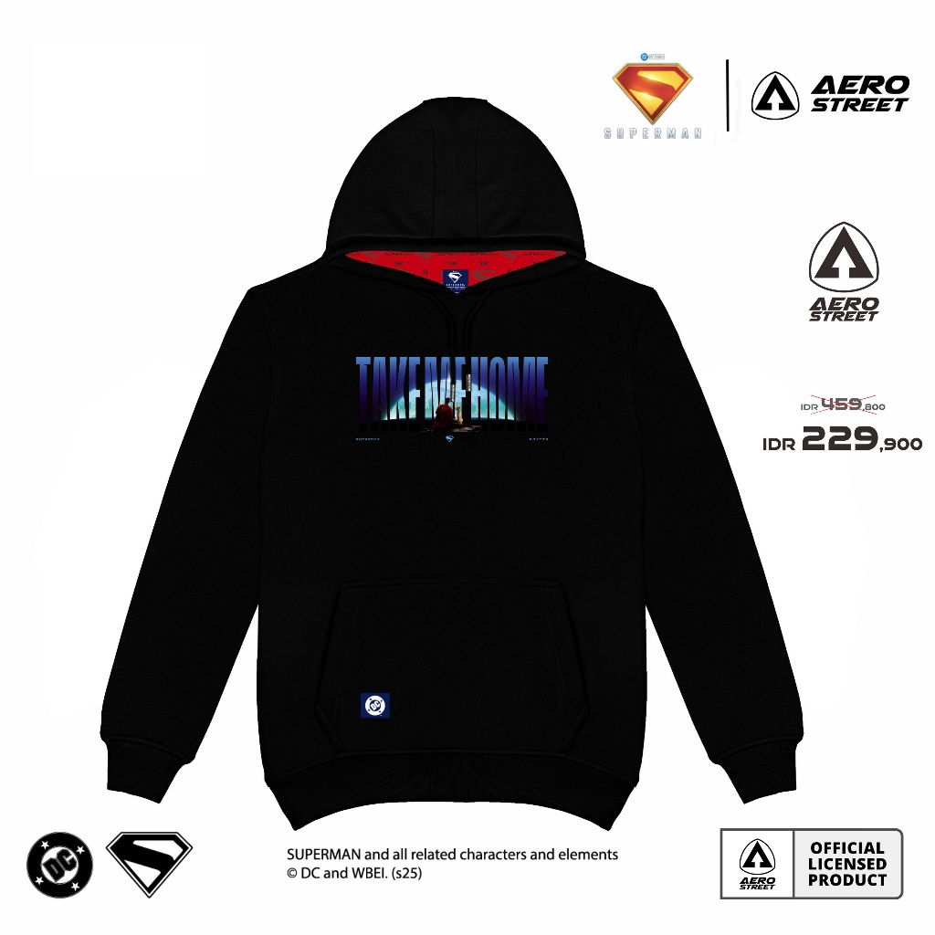 Aerostreet Take Me Hoodie Unisex Home Hitam Jaket Sweater Pria Wanita Streetwear Sporty Lembut Nyama