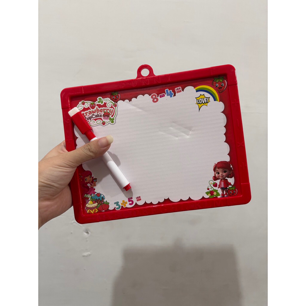 

Papan Tulis Anak Whiteboard Gambar Edukasi Anak White Board Mini Spidol Bisa Dihapus