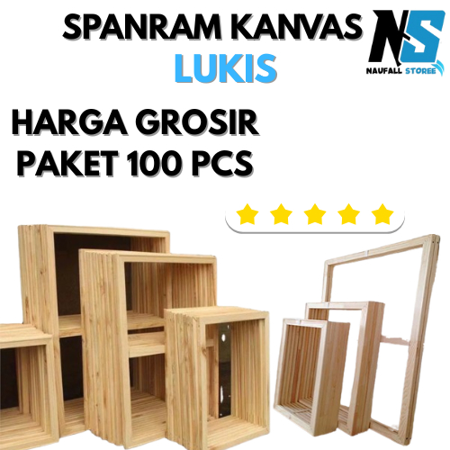 

(GROSIR) 100PCS SPANRAM KANVAS LUKIS,/FREAM KAYU