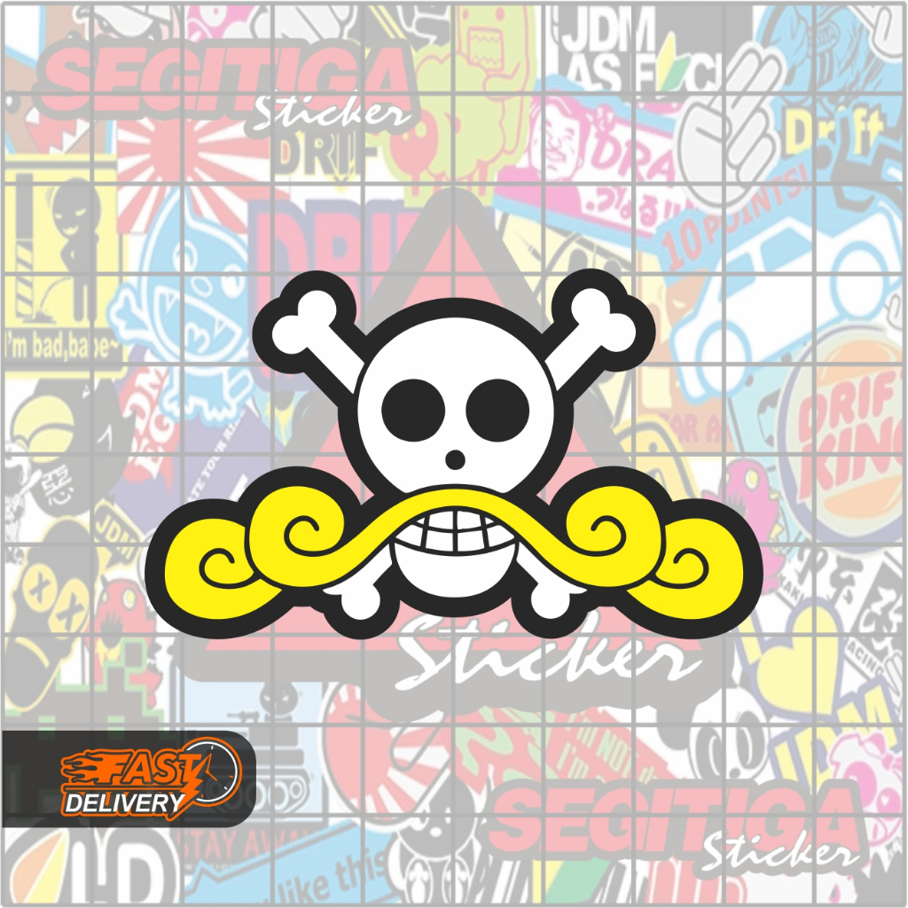 

Sticker Bajak Laut Roger Ukuran 7.5 x 4.5 Cm