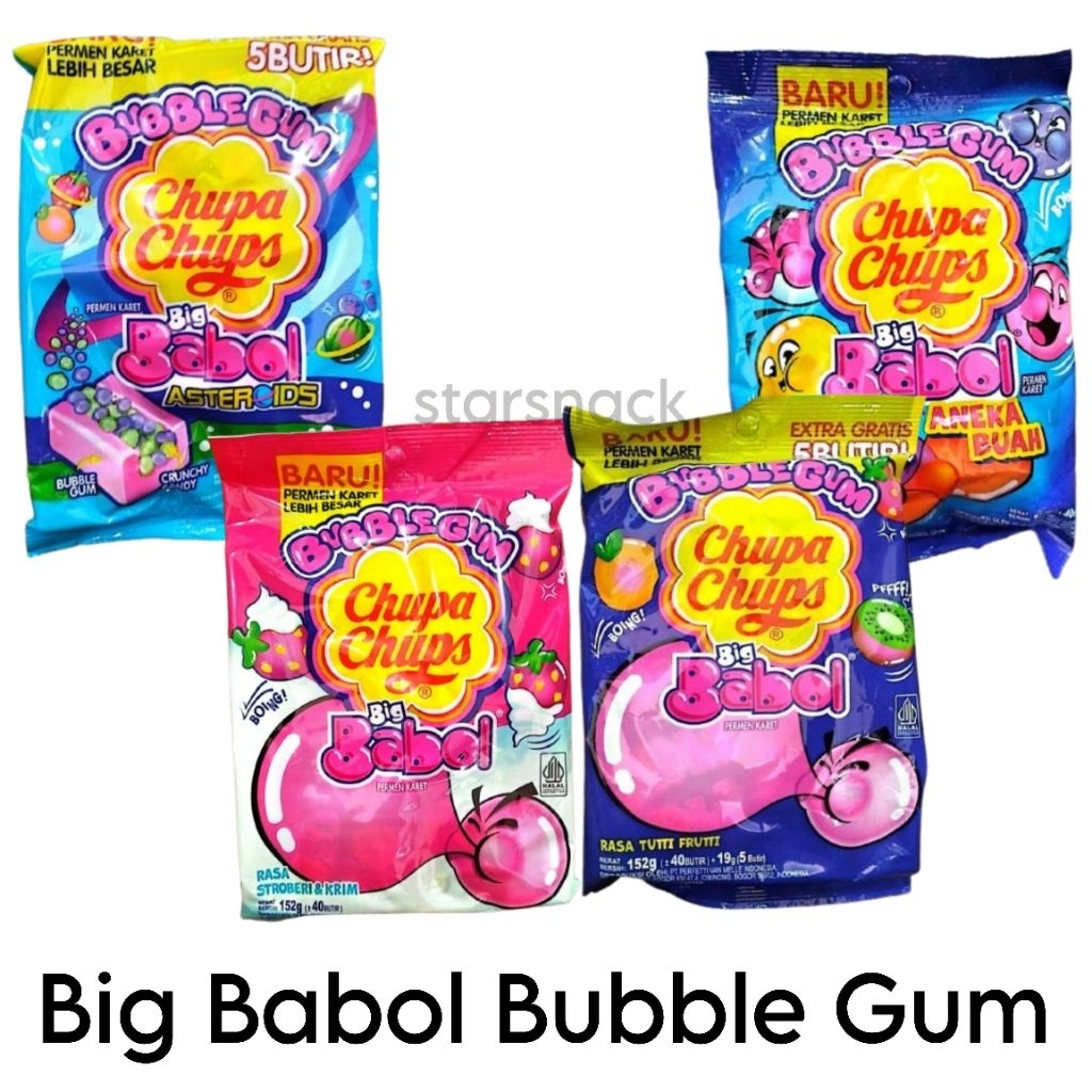 

Big Babol Chupa Chups 152Gr Straw Asteroid Aneka buah
