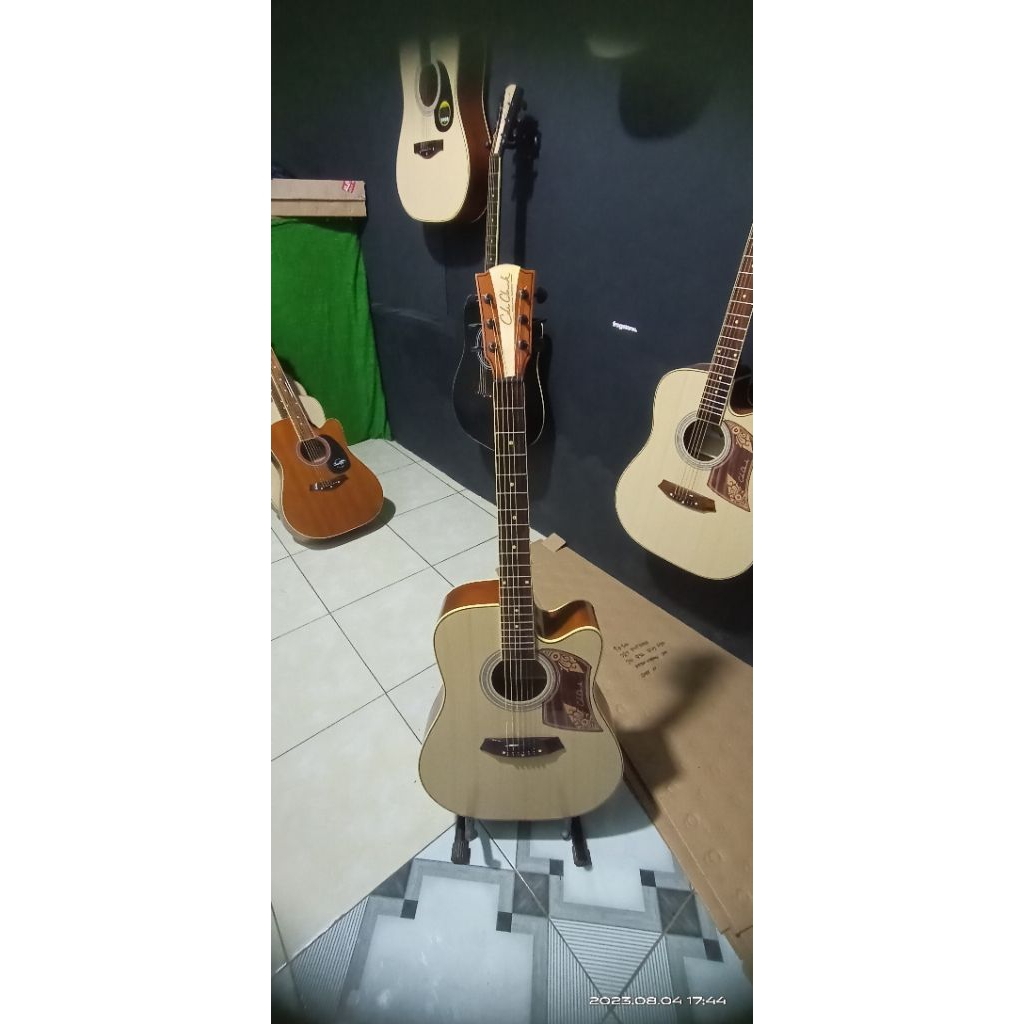 Gitar akustik/akustik elektrik Cole Clark custom gratis packing kayu