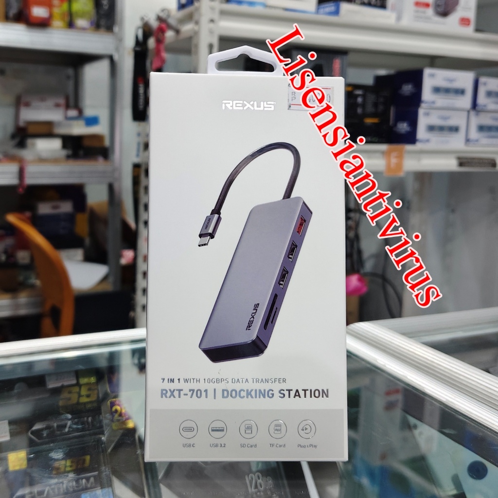 Rexus RXT-701 USB TypeC To HDMI Card Reader MicroSD SDCard USB HUB TypeC Power Delivery