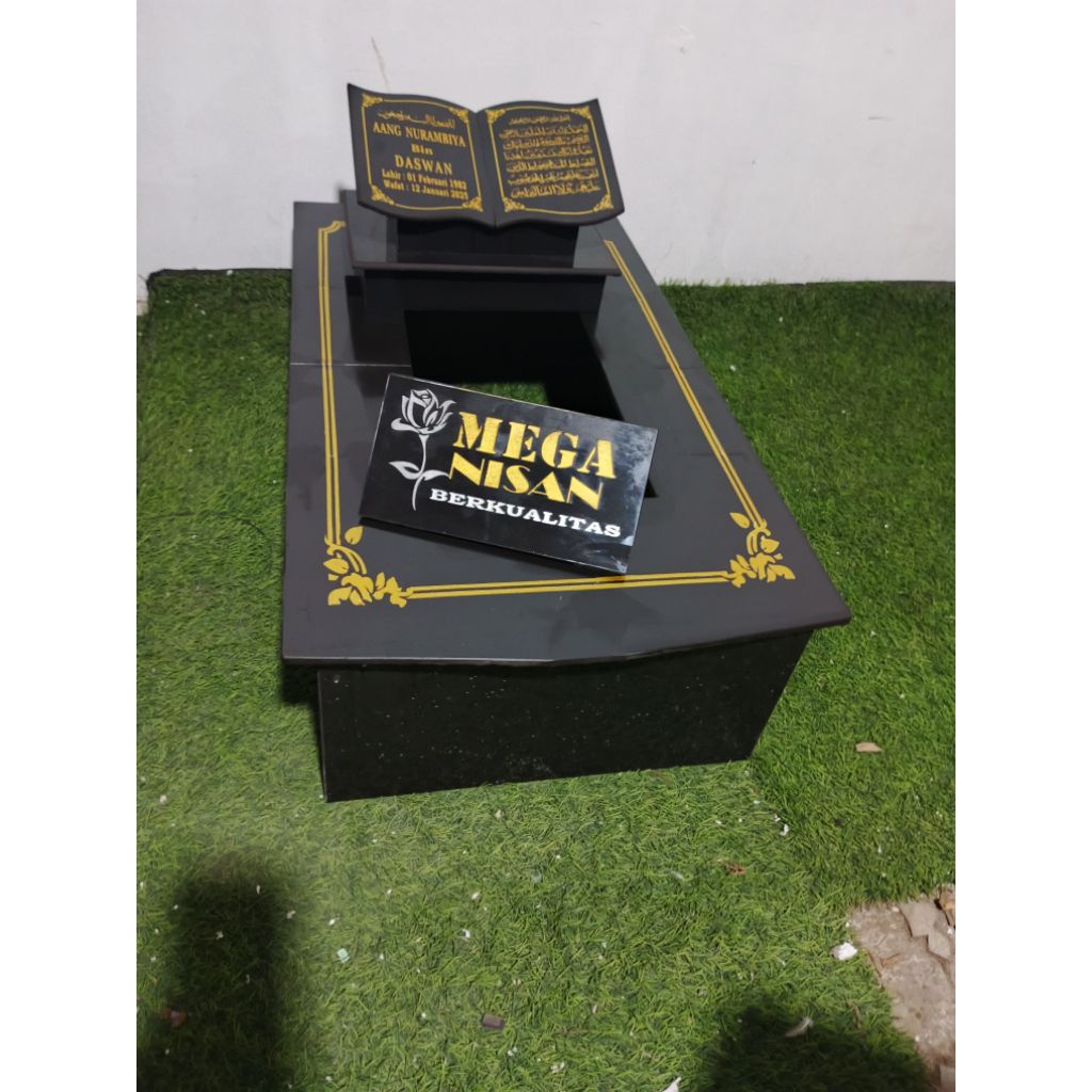 Uddjaya_ Ful Set Makam Anak(80X45)Mega Nisan Granit Tile +Pcking Kayu