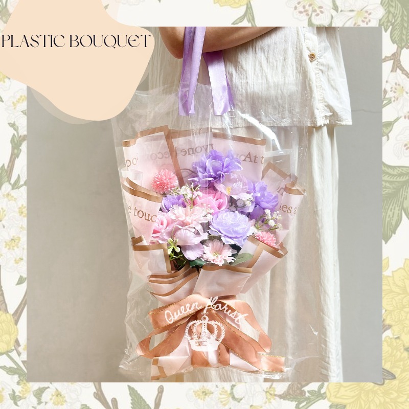

1 PCS PLASTIC BOUQUET KANTONG BUKET PLASTIK ARTIFICIAL FLOWER BAG