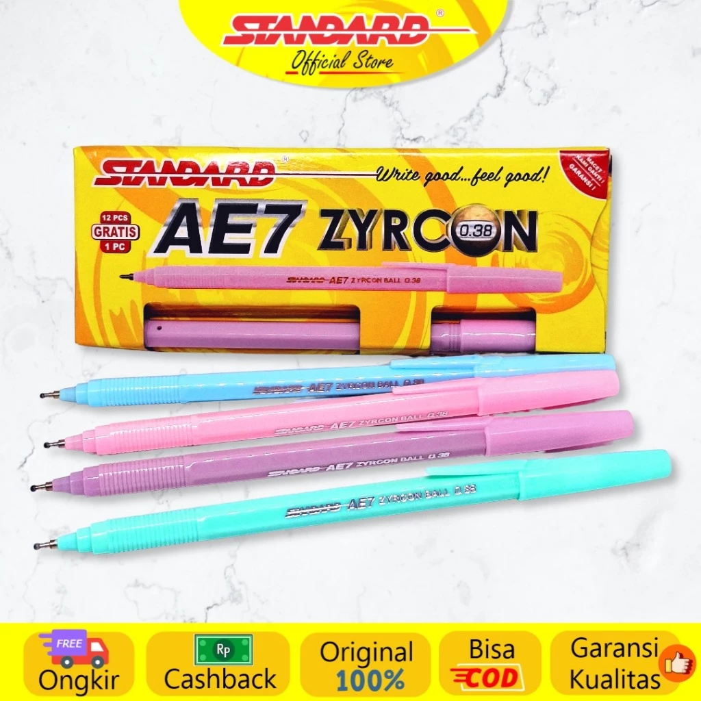 

A64 ADENSURADEN Standard - Pulpen AE7 Zyrconball 0.38 ( Alat Tulis / Pen / Ballpoint / Pena )