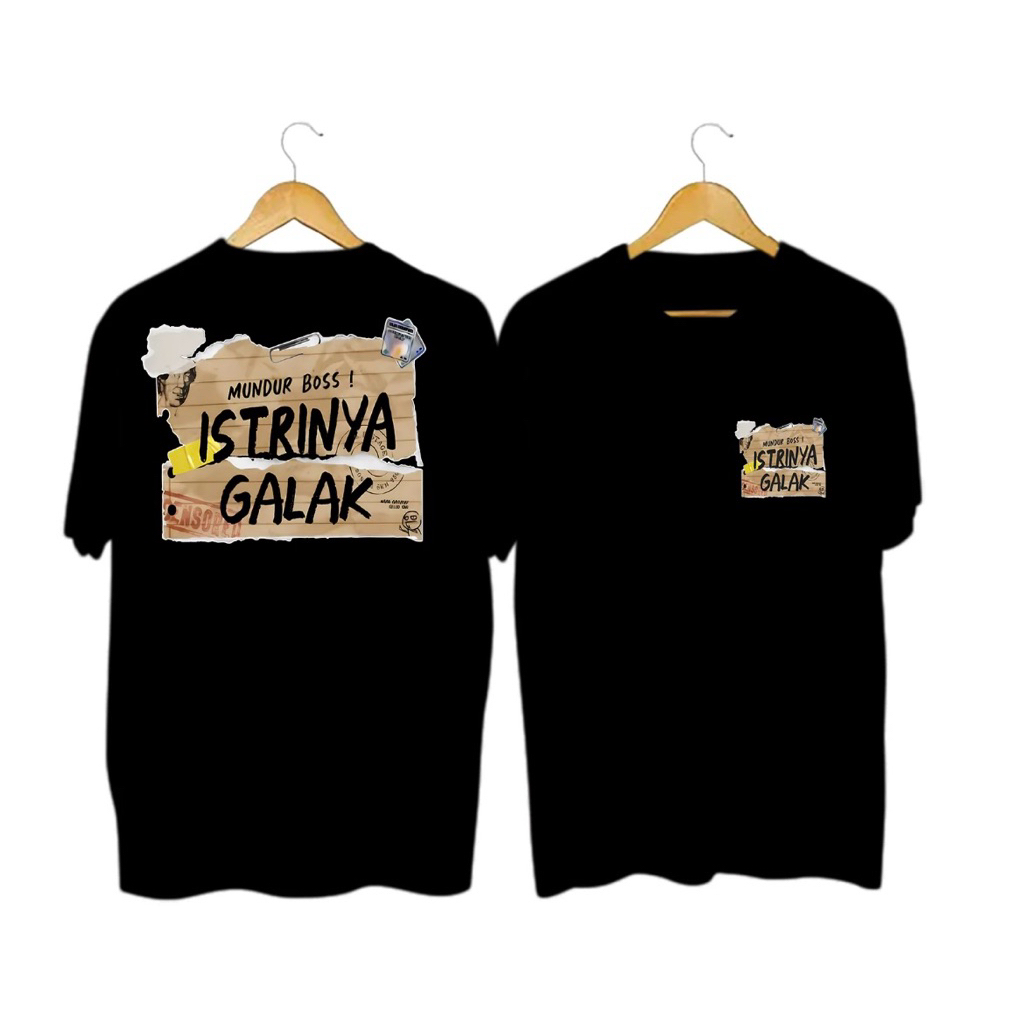 KAOS ATASAN DISTRO PRIA MUNDUR BOS ISTRI NYA GALAK