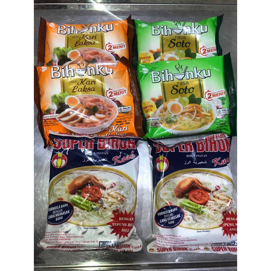 

(C3) Combo Hemat 2bks Bihunku kari laksa, 2bks Bihunku Soto, 2bks Super Bihun