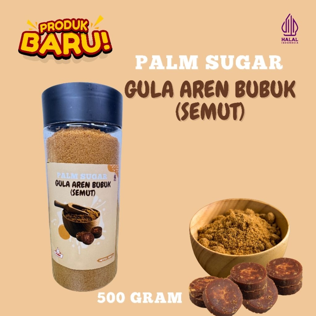 

Gula Aren 500 gram Gula Aren Bubuk Organik Gula Semut Bubuk Palm Sugar Brown Sugar