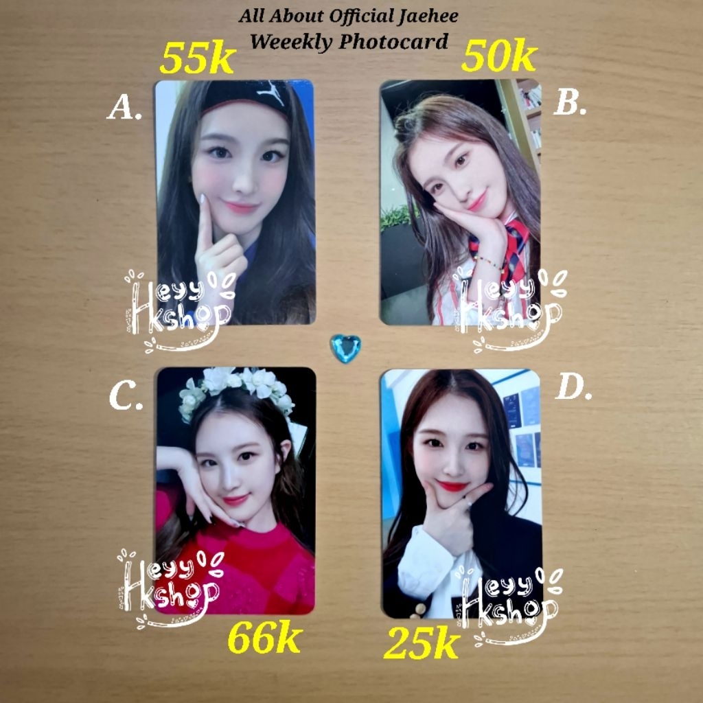 All About WEEEKLY Jaehee Photocard [Season's Greetings SG21, Withdrama Withmuu Lucky Draw PGA Play G
