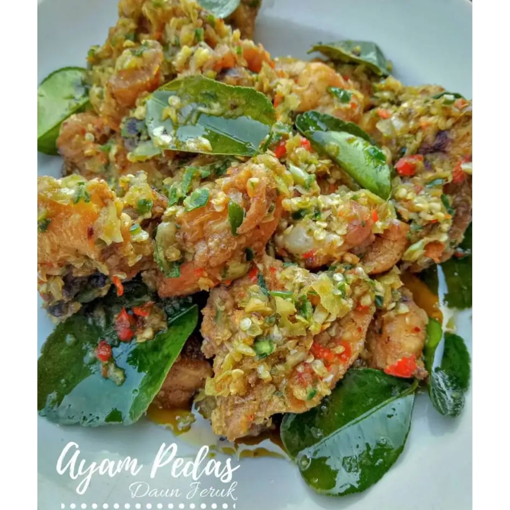 

ayam pedas daun jeruk siap makan lauk siap makan ayam goreng sambal daun jeruk meal prep Frozen food catering halal