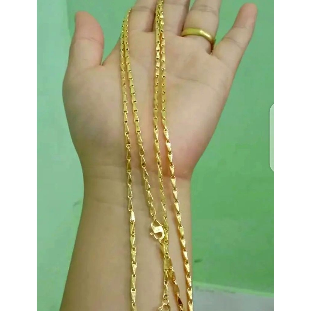 KALUNG PADI 1 SUKU 6.7GRAM LAPIS EMAS 24K. PJNG 45CM