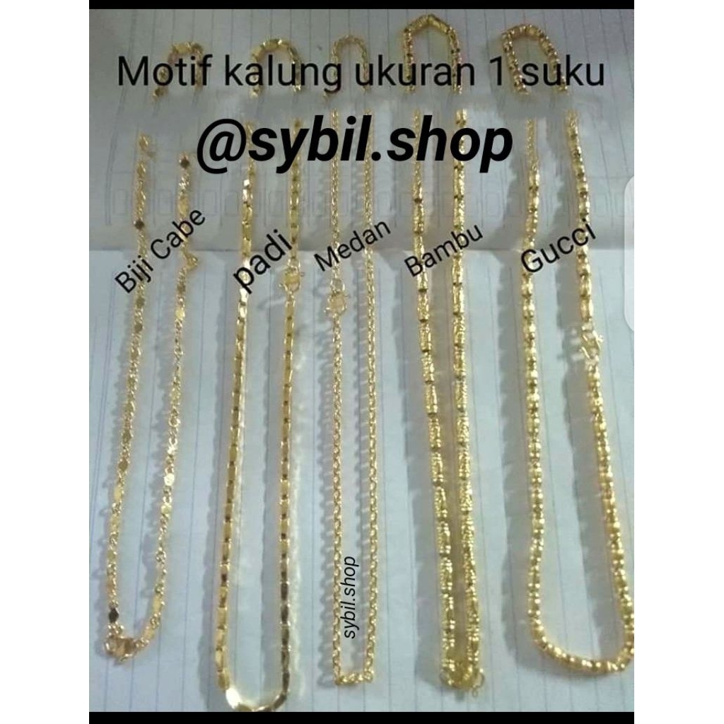 KALUNG 1 SUKU LAPIS EMAS 24K. PJNG 45CM