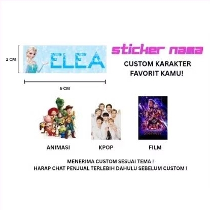 

[ANTI AIR ISI 50 PCS ]STICKER LABEL NAMA SEKOLAH AESTHETIC