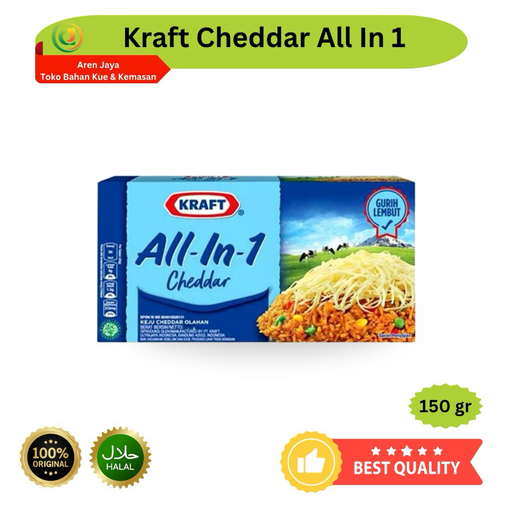 

Kraft Cheddar Keju All In One 150 Gram Original