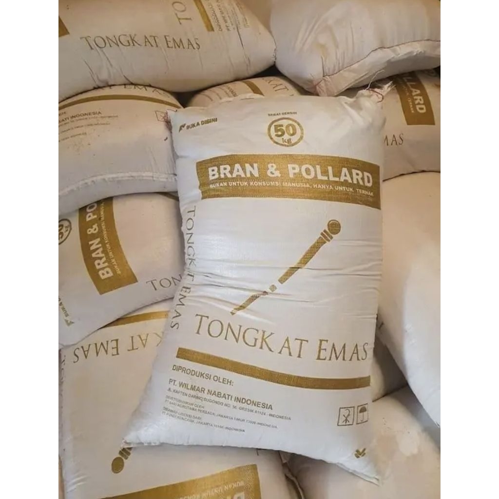 [1 Kg] Bran Pollard Tongkat Emas | Pakan Ternak Sapi Kambing Domba Kerbau Kuda Babi