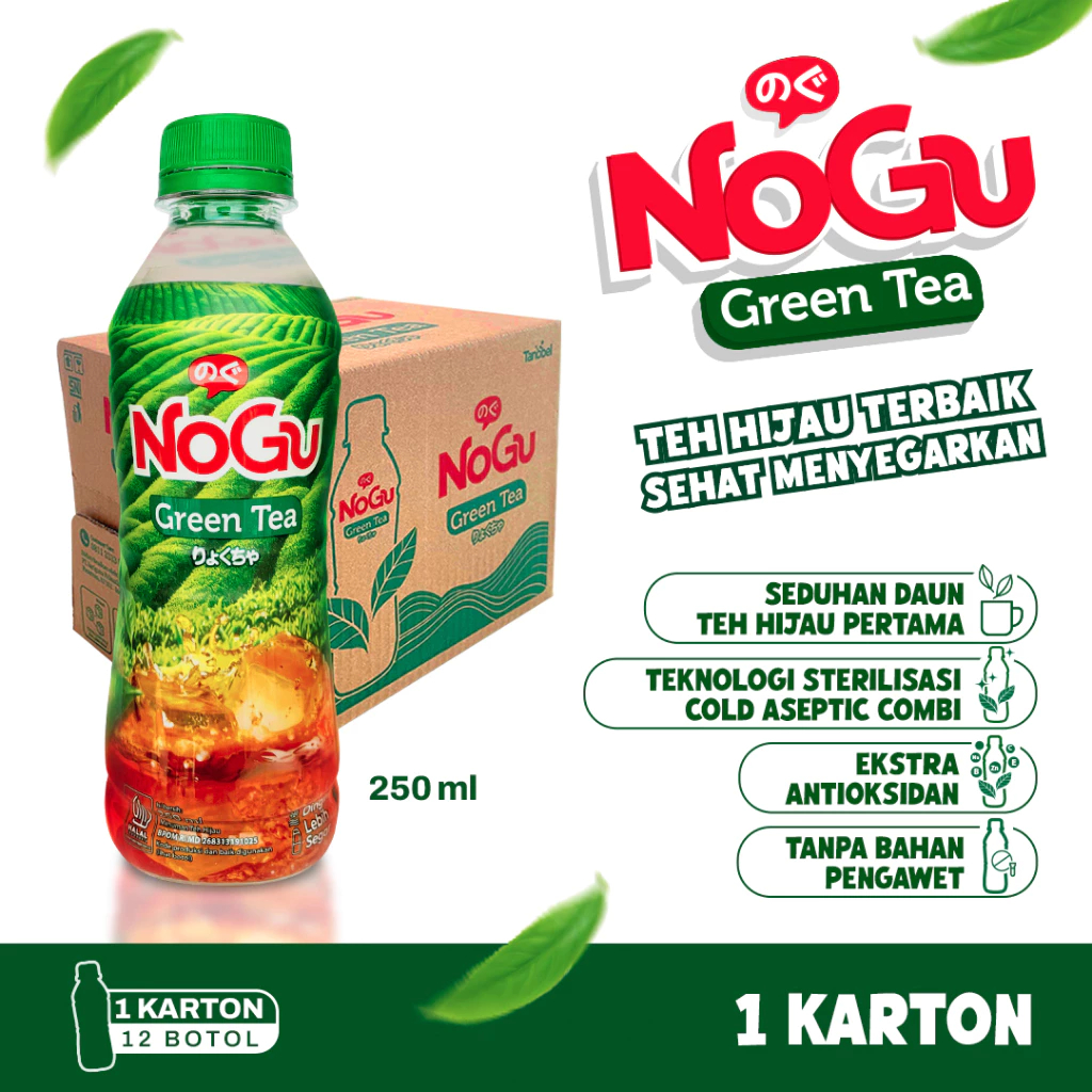 

NoGu Green Tea 250 ml - Teh Hijau Organik 1 Karton 12 botol