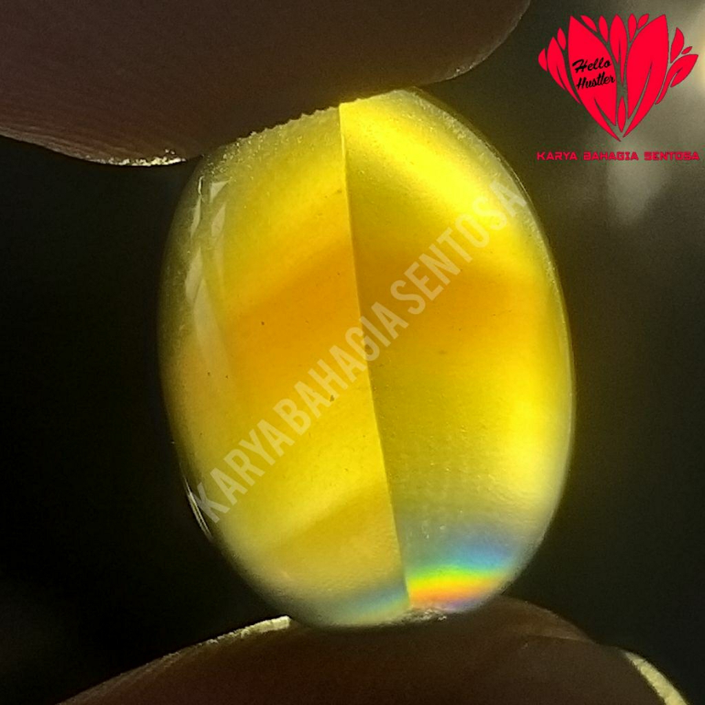 Batu Permata Nusantara Junjung Drajad Pelangi Alami Natural Agate Chalcedony Sertifikasi Memo ID Car
