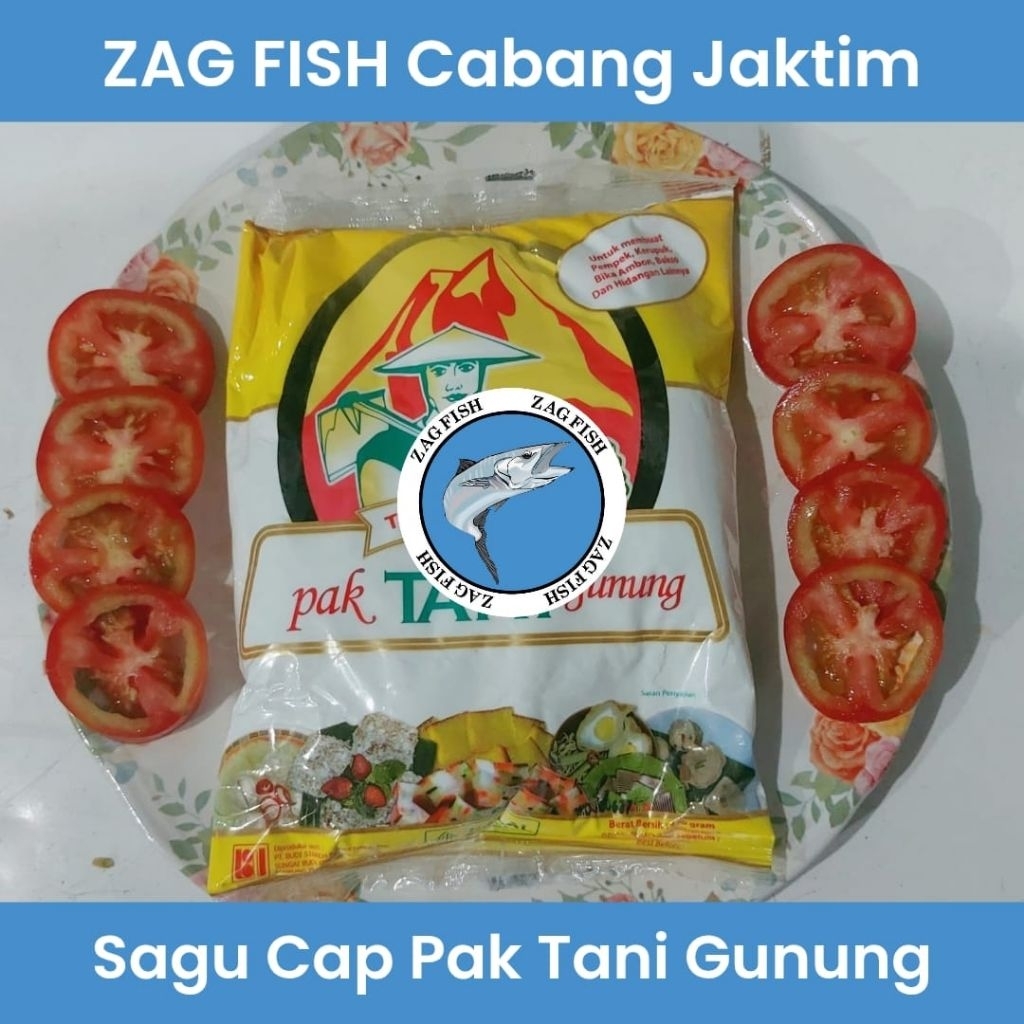 

Tepung tapioka cap pak tani gunung.