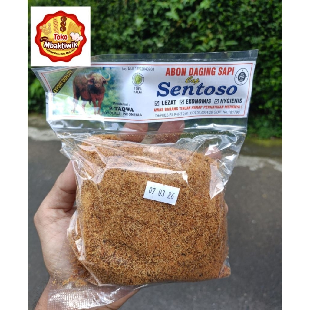 

abon sapi sentoso 250 gram abon daging sapi cap sentoso 250 gram