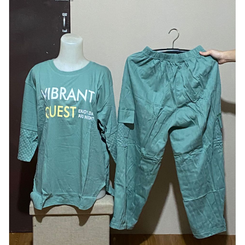 Baju tidur tessa CP Tessa jumbo tangan ⅞ + celana cargo / baju tidur CP Sie Lie, Alice, Tessa jumbo 