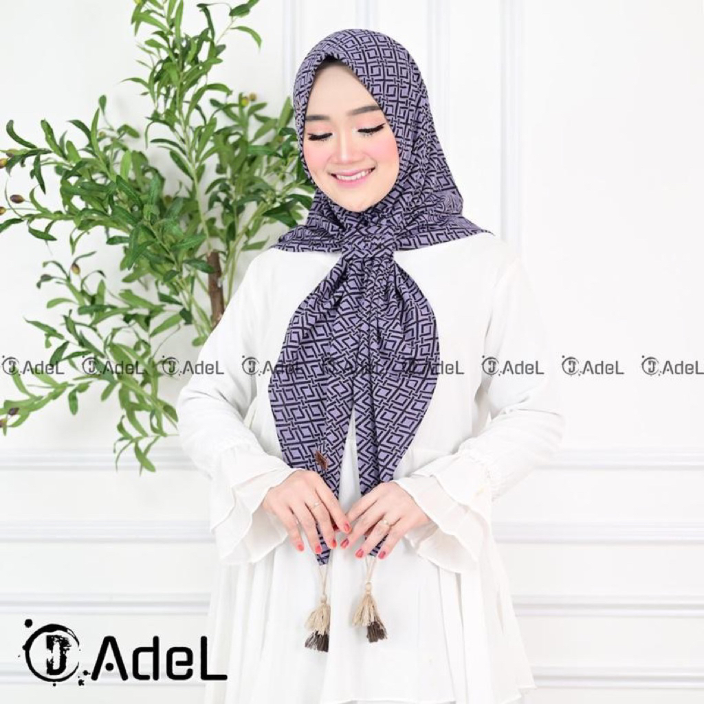 hijab instan / jilbab segitiga instan malay 'nabila' pom2 free gesfer, original produk by d_adel