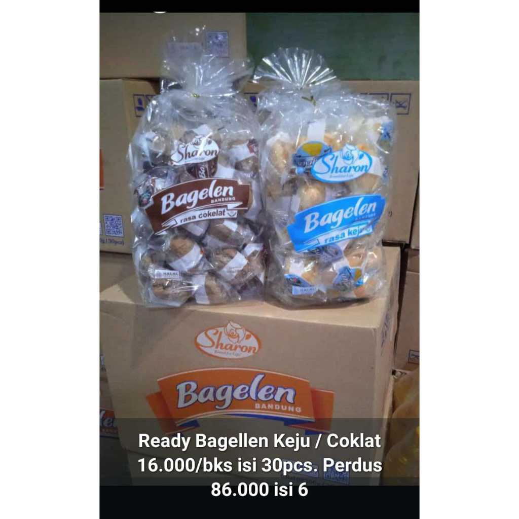 

h Kue Kering Bagelen Sharon - Bagelen Bandung Rasa Original - Coklat - Keju