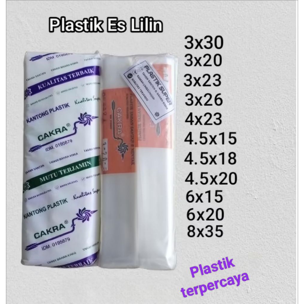Plastik es Lilin 3x20 4x23  4.5x23 6x20  / Plastik es mambo