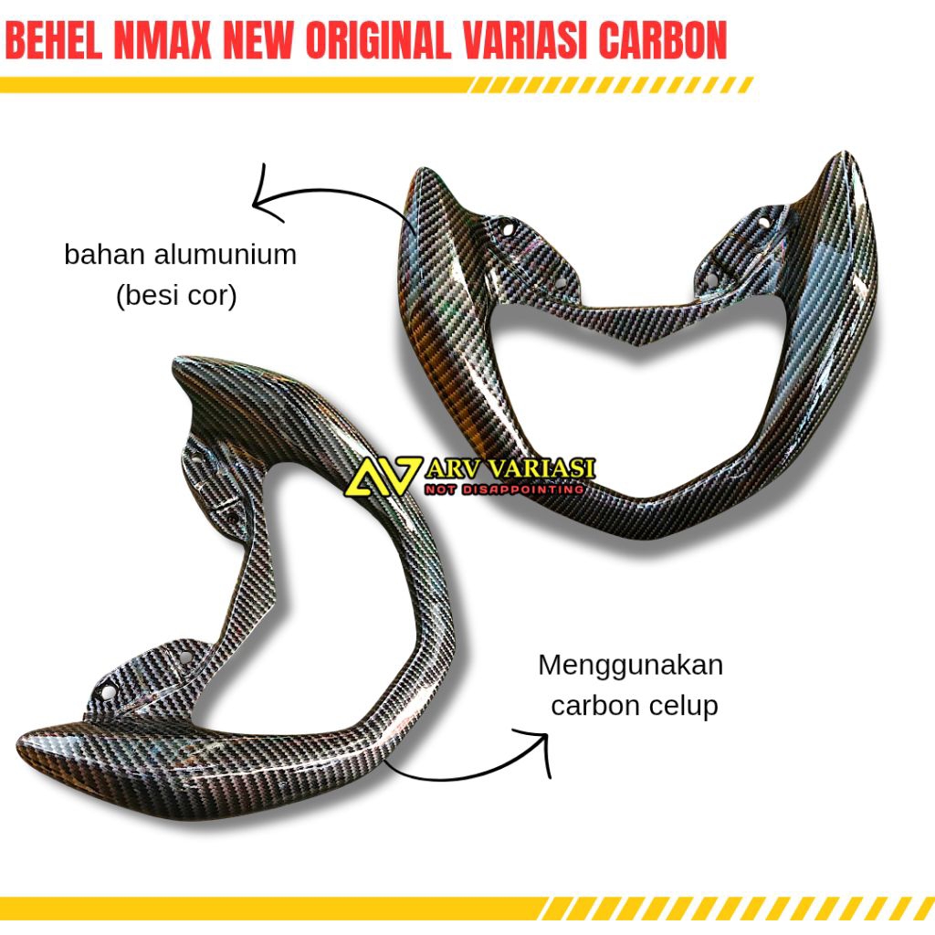 BEHEL NMAX NEW ORIGINAL VARIASI CARBON CELUP PEGANGAN JOK NMAX NEW ORIGINAL VARIASI CARBON