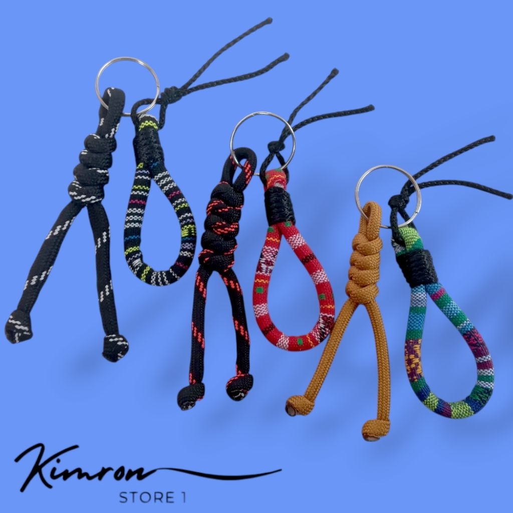 Gantungan Kunci Tenun Etnik Paracord Unik Keren Ganci Sovenir