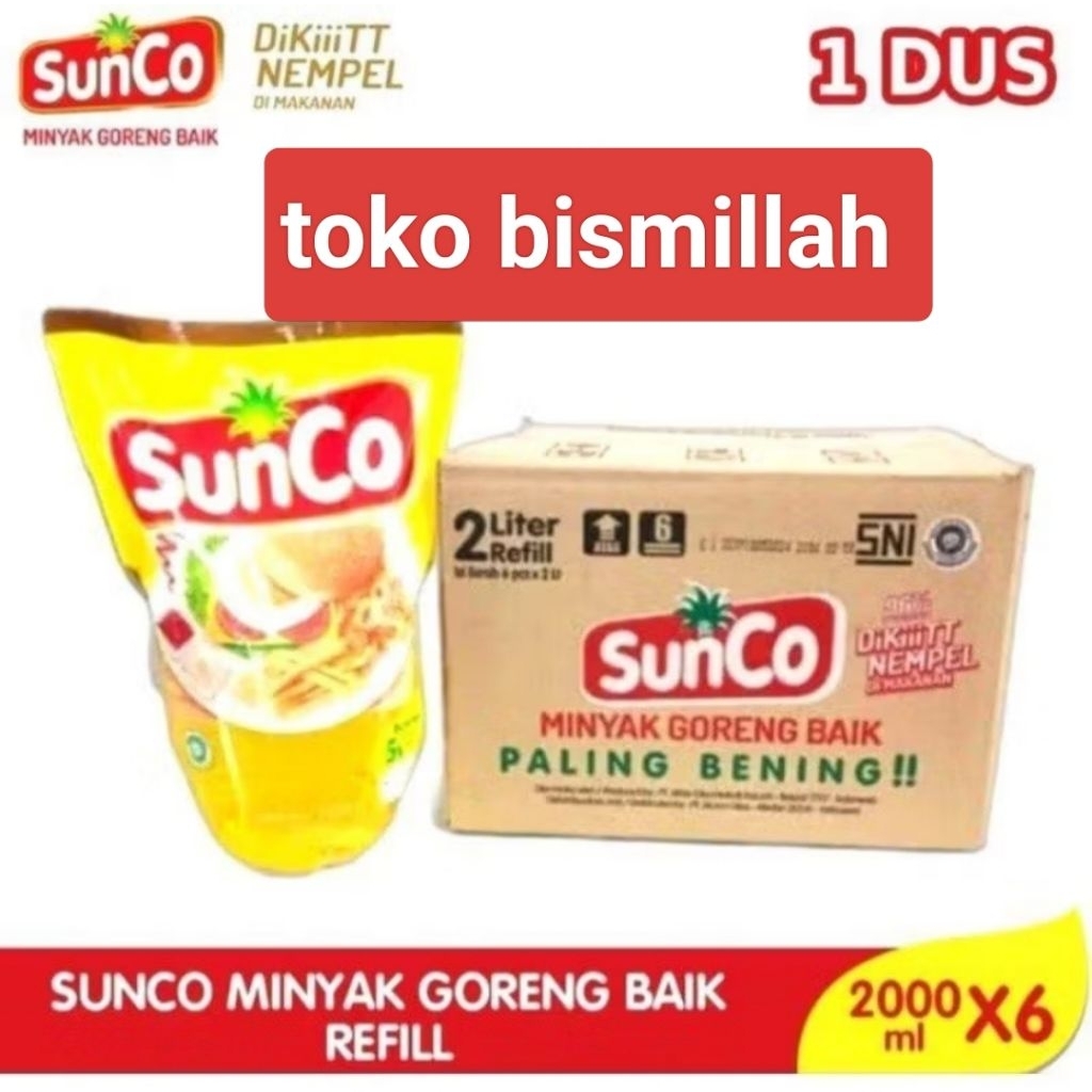 

LANGSUNG KIRIM MINYAK GORENG SUNCO 2L TERMURAH YUK DI ORDER